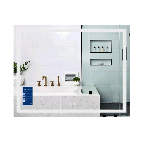 Дзеркало Qtap Mideya (MI1) 1000х700 з LED-підсвічуванням Touch, з антизапотіванням, димером, рег. яскравості QT2078NCF10070