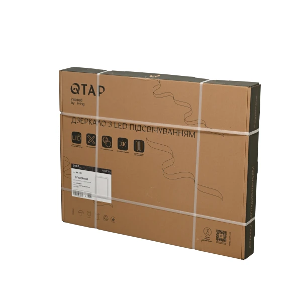 Дзеркало Qtap Mideya (MI2) 600х800 з LED-підсвічуванням Touch, з антизапотіванням, димером, рег. яскравості QT2078F6080 - 6 фото