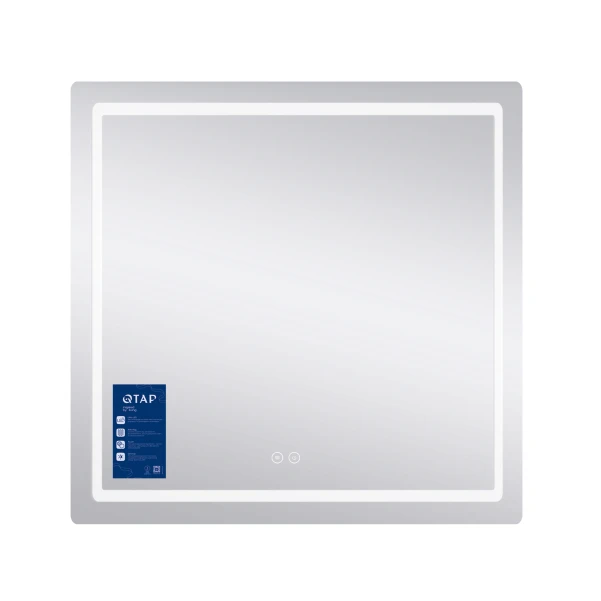 Дзеркало Qtap Mideya (MI2) 700х800 з LED-підсвічуванням Touch, з антизапотіванням, димером, рег. яскравості QT2078DCF7080 - 3 фото