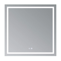 Дзеркало Qtap Mideya (MI1) 800x800 з LED-підсвічуванням Touch, з антизапотіванням, димером, рег. яскравості QT2078NCF808048477 - 2 фото