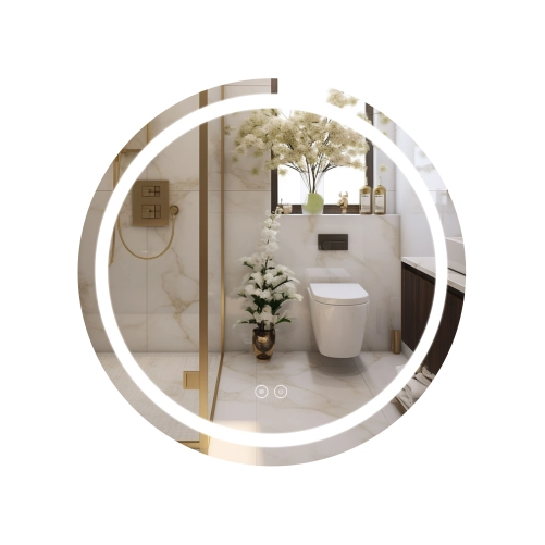 Дзеркало Qtap Mideya (MI6) R700 з LED-підсвічуванням Touch, з антизапотіванням, димером, рег. яскравості QT2078NCR7070W