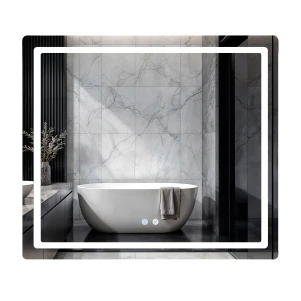 Дзеркало Qtap Mideya (MI2)  800х700 з LED-підсвічуванням Touch, з антизапотіванням, з димером, рег. яскравості QT2078NCF807048476