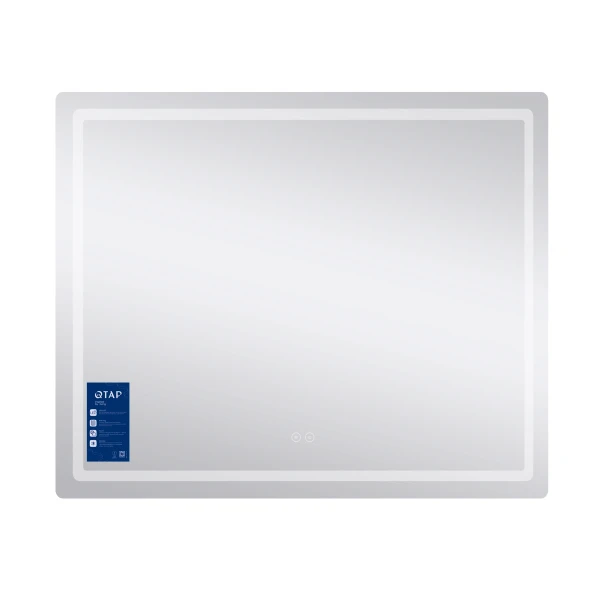 Дзеркало Qtap Mideya (MI2) 900х700 з LED-підсвічуванням Touch, з антизапотіванням, з димером, рег. яскравості QT2078NCF9070 - 2 фото