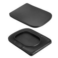 Унитаз подвесной Qtap Crow Ultra Quiet 485×340×290 мм, Matt Black, с сиденьем Slim Duroplast/ Soft-close/ Quick Release QT05335171MB - 7 фото