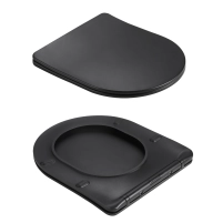 Унітаз підвісний Qtap Jay Ultra Quiet 485х360х320 мм, Matt Black, сидінням Slim Duroplast/ Soft-close/ Quick Relase QT07335177MB - 7 фото