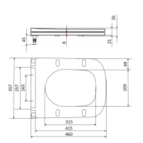 Qtap Сиденье для унитаза (Crow 640) 460x350x47 мм, White, с микролифтом, Slim Duroplast, Quick Release QTSC179W48700 - 1 фото