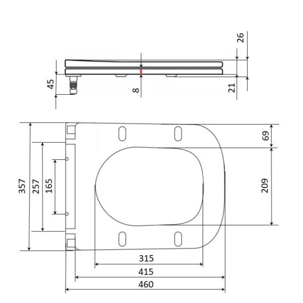 Qtap Сиденье для унитаза (Crow 640) 460x350x47 мм, White, с микролифтом, Slim Duroplast, Quick Release QTSC179W48700 - 1 фото