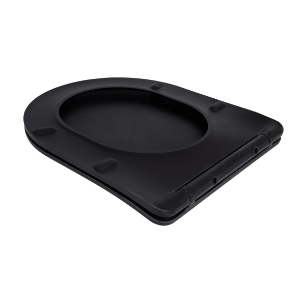 Сидіння для унітаза Qtap (Robin 490) 425x363x50 мм, Matt Black, з мікроліфтом Slim Duroplast, Quick Release QTSC179MB48676 - 3 фото