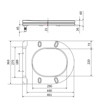 Qtap Сиденье для унитаза (Robin 520, Scorpio 520) 465x363x60 мм, White, с микролифтом, Slim Duroplast, MagLock QTSC179W48916 - 1 фото