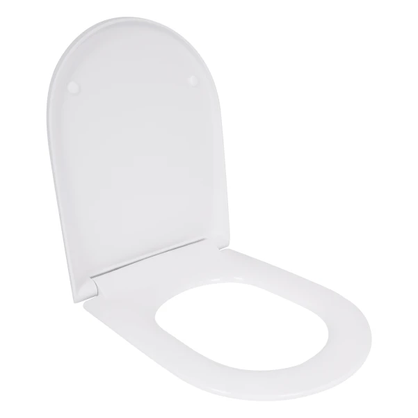 Qtap Сиденье для унитаза (Robin 520, Scorpio 520) 465x363x60 мм, White, с микролифтом, Slim Duroplast, MagLock QTSC179W48916 - 2 фото