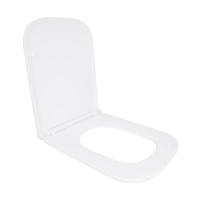 Сидіння для унітазу Qtap (Gemini 490) 428x344x37,5 мм, White, з мікроліфтом, Slim Duroplast, Quick Release QTSC179W49385 - 2 фото