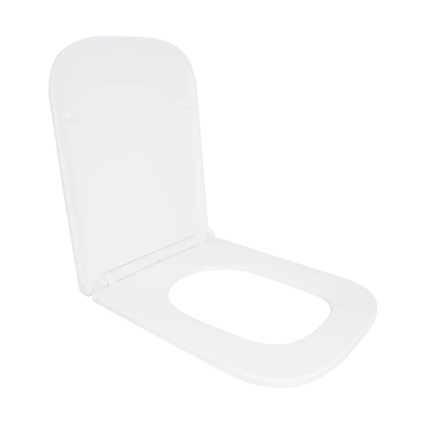 Сидіння для унітазу Qtap (Gemini 490) 428x344x37,5 мм, White, з мікроліфтом, Slim Duroplast, Quick Release QTSC179W49385 - 2 фото