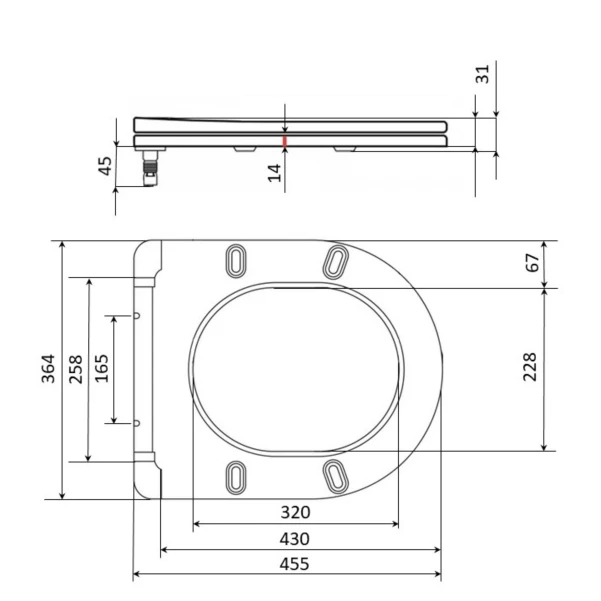 Сиденье для унитаза Qtap (Taurus 520) 455x365x38 мм, White, с микролифтом, Slim Duroplast, Quick Release QTSC179W49384 - 1 фото