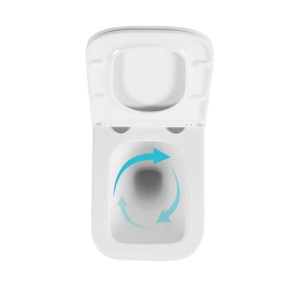Готове рішення Qtap для ванної кімнати: підвісний унітаз Gemini Ultra Quiet 485×340×350 + комплект інсталяції Nest 4 в 1 (кругла клавіша Matt Black) - 5 фото