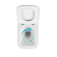 Готовое решение Qtap для ванной комнаты: подвесной унитаз Gemini Ultra Quiet 485×340×350 + комплект инсталляции Nest 4 в 1 (круглая клавиша Satin) - 5 фото