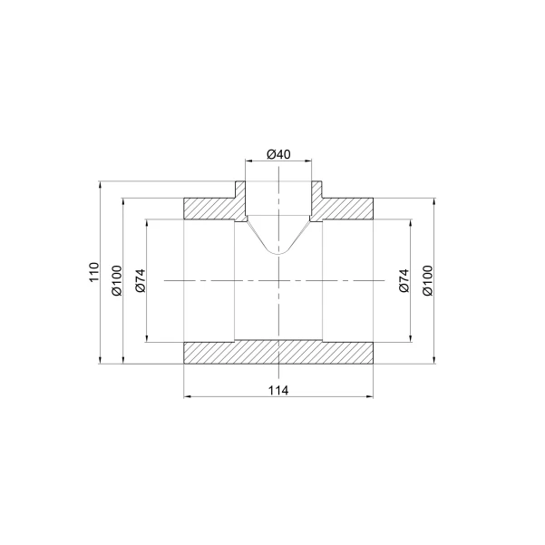 Трійник PPR Thermo Alliance 75х40х75 - 1 фото