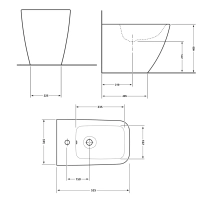 Біде підлогове Qtap Cardinal 520×345×400 мм, White QTCAR29W49031 - 1 фото
