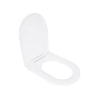 Сидіння для унітазу Qtap (Kolibri) 455×360×30 мм, White, з мікроліфтом Slim Duroplast, Quick Release QTST179W49488 - 1 фото