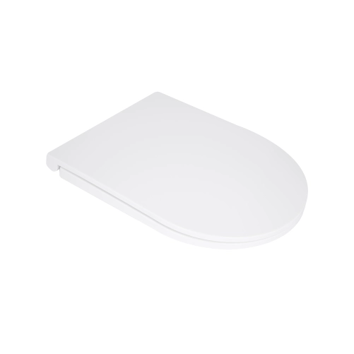 Сидіння для унітазу Qtap (Kolibri) 455×360×30 мм, White, з мікроліфтом Slim Duroplast, Quick Release QTST179W49488