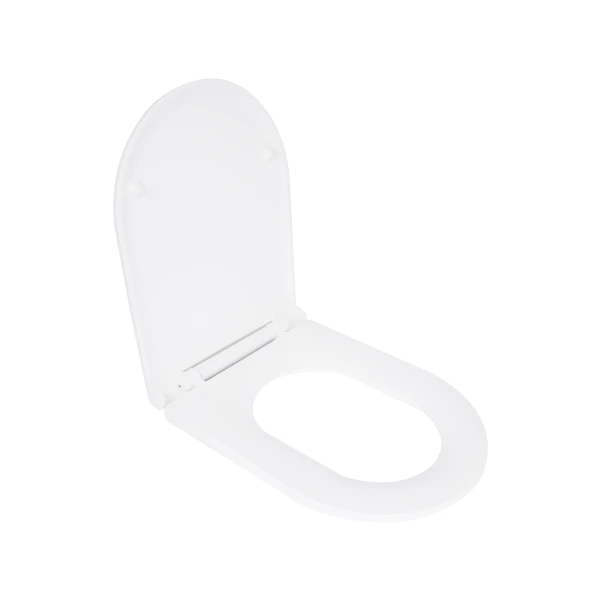 Сидіння для унітазу Qtap (Kolibri) 455×360×30 мм, White, з мікроліфтом Slim Duroplast, Quick Release QTST179W49488 - 1 фото