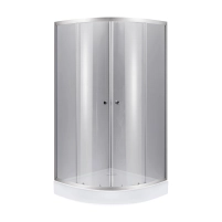 Lidz Набор: Душевая кабина Latwa SC90x90.SAT.LOW.DGR, полукруглая, стекло тонированное 4 мм + Душевой поддон Kapielka ST90x90x14