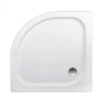 Lidz Набор: Душевая кабина Latwa SC90x90.SAT.LOW.DGR, полукруглая, стекло тонированное 4 мм + Душевой поддон Kapielka ST90x90x14 - 7 фото