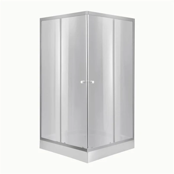 Lidz Набор: Душевая кабина Wawel SC90x90.SAT.LOW.DGR, квадратная, стекло тонированное 4 мм + Душевой поддон Kapielka ST90x90x14