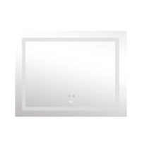 Дзеркало Lidz Kubis (KU1) 1200х800 з LED-підсвічуванням Touch, з антизапотіванням, з димером, рег. яскравості LDKUB120080049008 - 2 фото