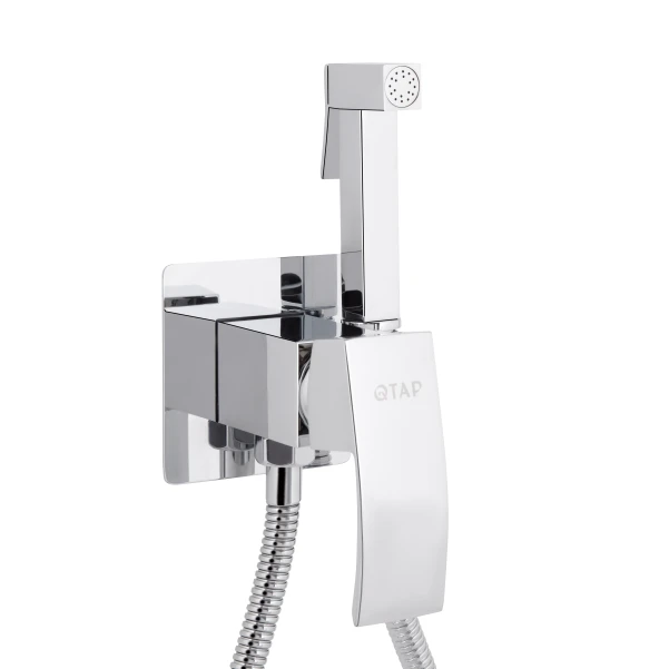 Набор для гигиенического душа Qtap Swan Cascada прямоугольный QTSWA262CRM45567 Chrome - 2 фото