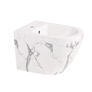 Биде подвесное Qtap Robin 515x370x350 мм, Marble QT13551381GMR