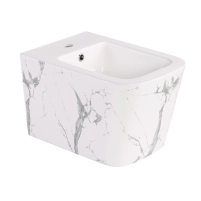 Биде подвесное Qtap Tern 520x350x330 мм, Marble QT17551303GMR