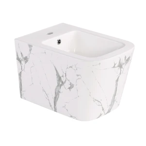 Біде підвісне Qtap Tern 520x350x330 мм, Marble QT17551303GMR