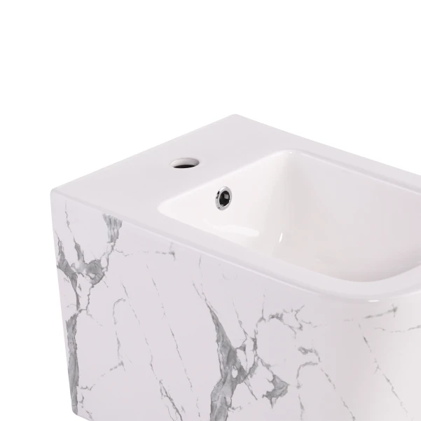 Биде подвесное Qtap Tern 520x350x330 мм, Marble QT17551303GMR - 4 фото