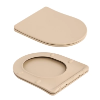 Унітаз підвісний Robin Ultra Quiet 490×365×325 мм, Beige, з сидінням Slim Duroplast / Soft-close / Quick Release QT13332381АSSB Qtap - 7 фото