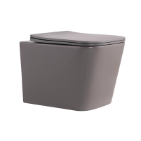 Унітаз підвісний Qtap Tern Ultra Quiet 520×345×325 мм, Stone grey, з сидінням Slim Duroplast / Soft-close / Quick Release QTTER26SG49000
