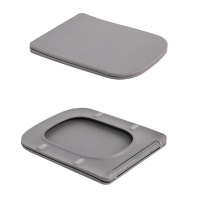 Унітаз підвісний Qtap Tern Ultra Quiet 520×345×325 мм, Stone grey, з сидінням Slim Duroplast / Soft-close / Quick Release QTTER26SG49000 - 7 фото
