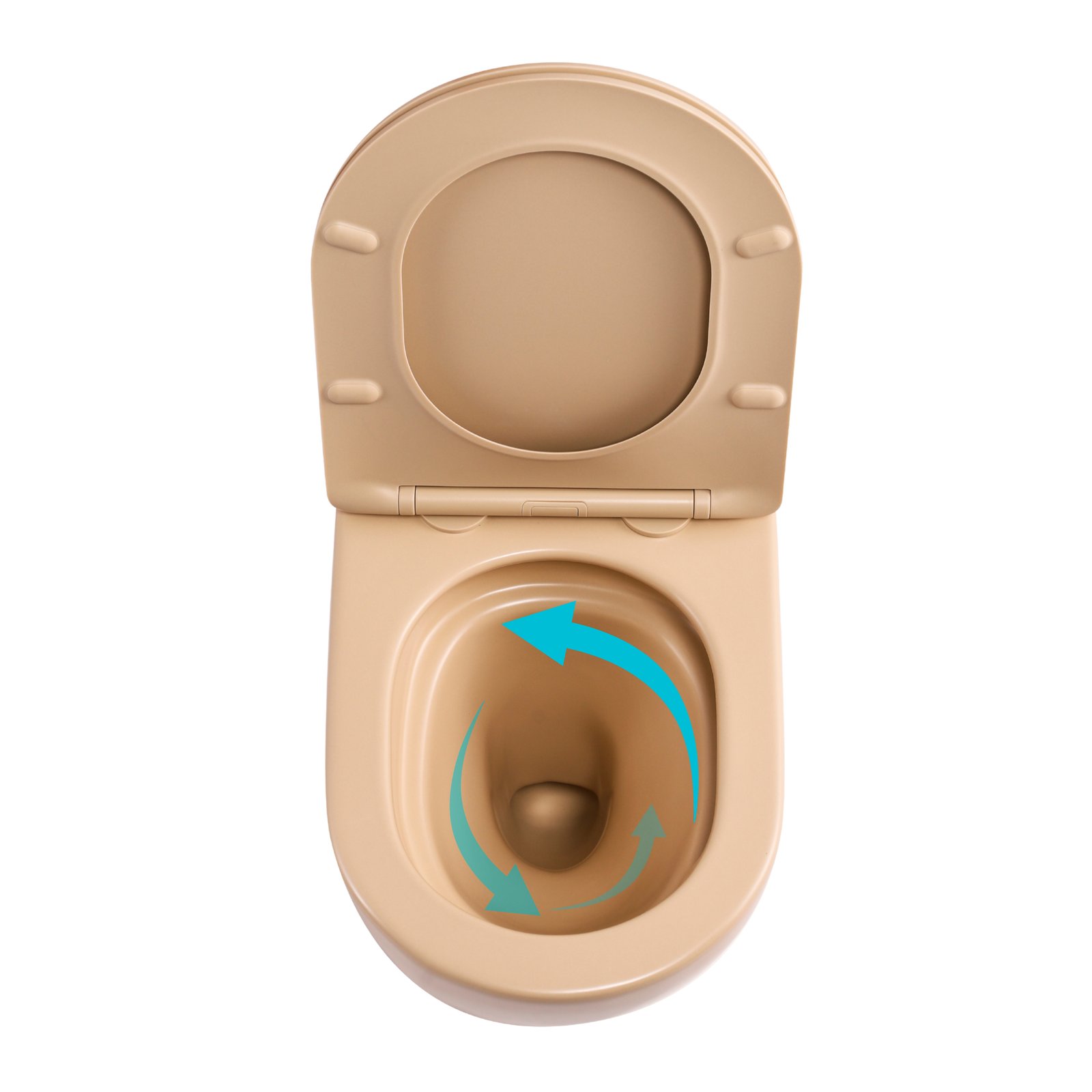 Унітаз підвісний Qtap Robin Ultra Quiet 520×365×340 мм, Beige, з сидінням Slim Duroplast / Soft-close / Quick Release QTROB26SB48997 - 5 фото