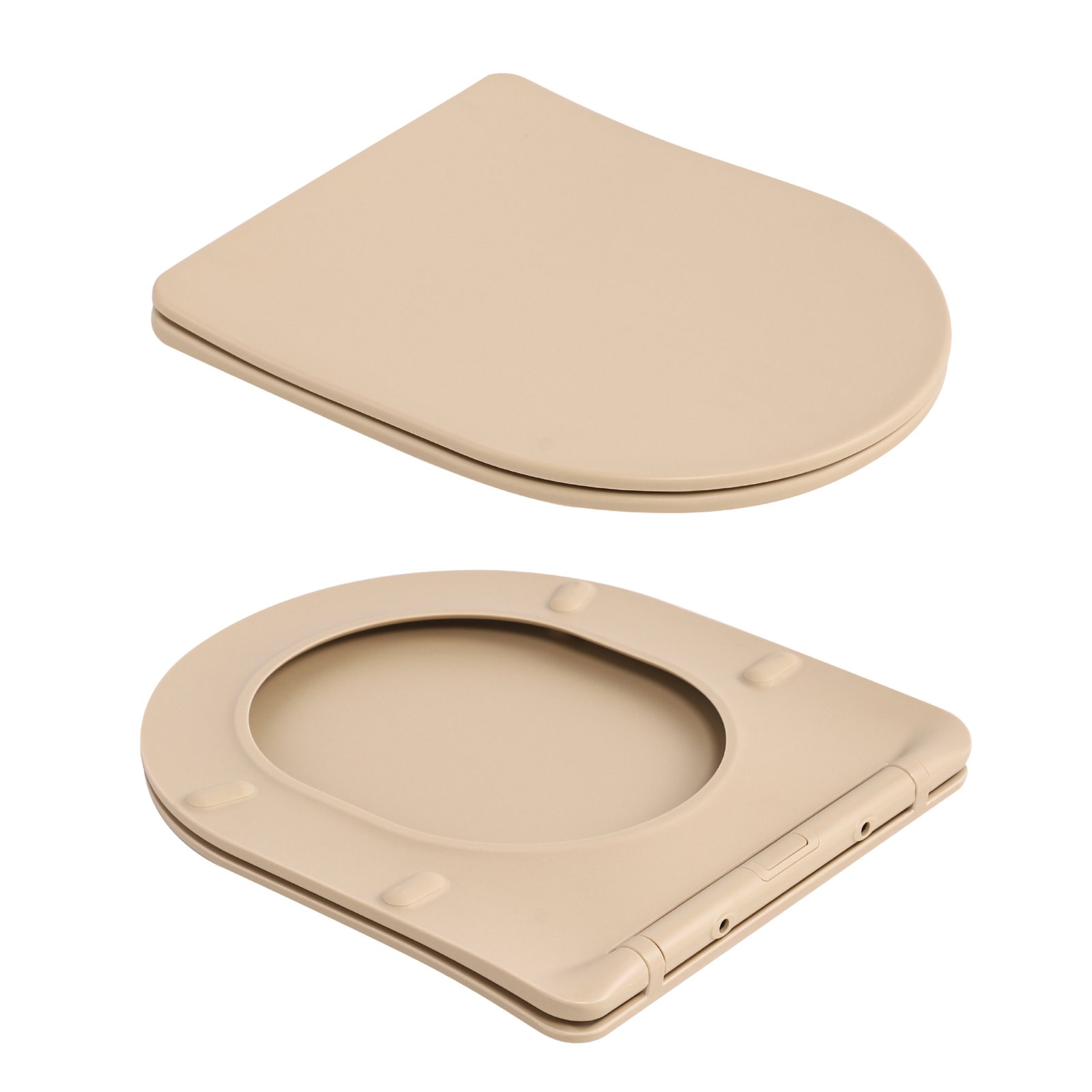 Унітаз підвісний Qtap Robin Ultra Quiet 520×365×340 мм, Beige, з сидінням Slim Duroplast / Soft-close / Quick Release QTROB26SB48997 - 7 фото