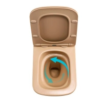 Унітаз підвісний Qtap Tern Ultra Quiet 520×345×325 мм, Beige, з сидінням Slim Duroplast / Soft-close / Quick Release QTTER26SB49001 - 5 фото
