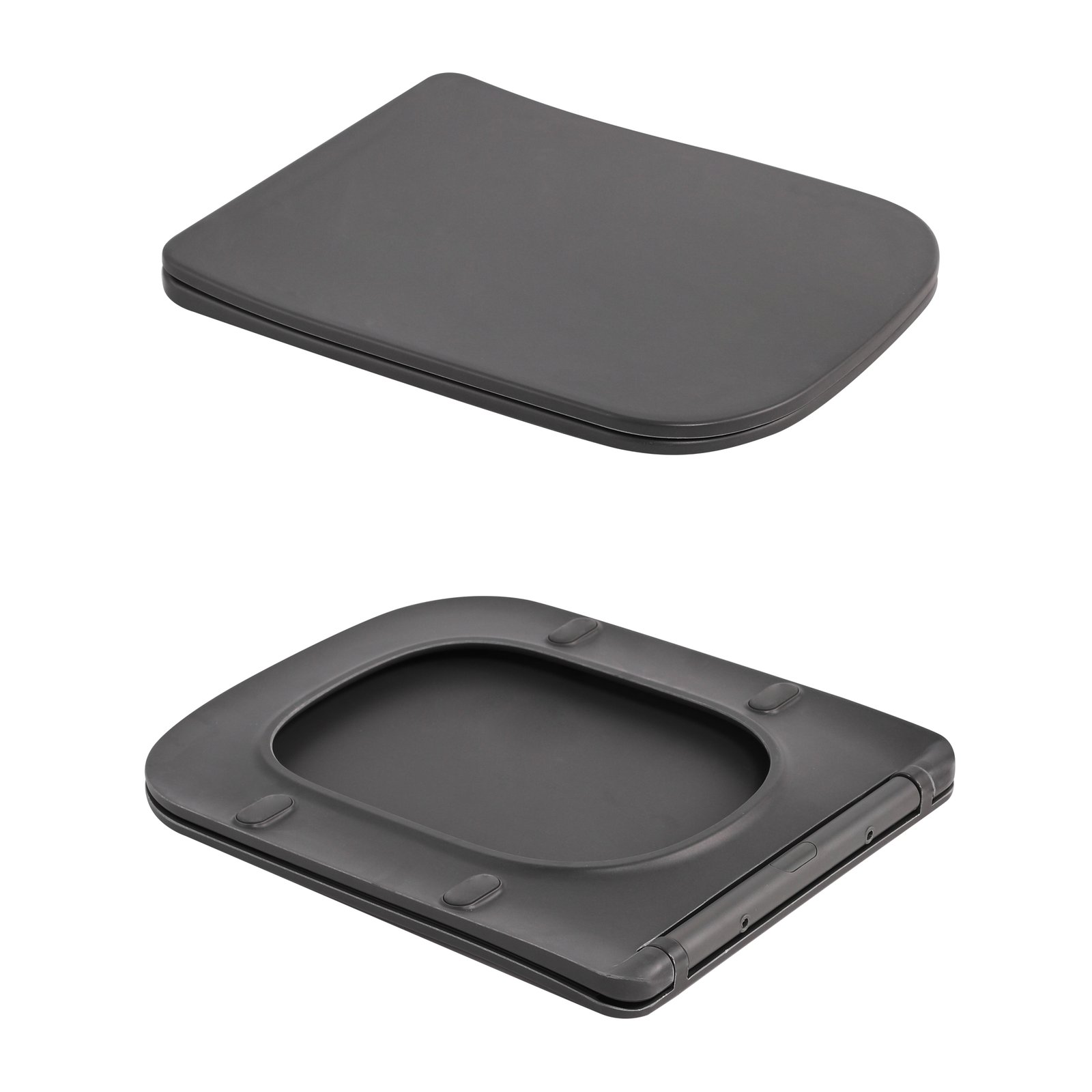 Унітаз підвісний Qtap Tern Ultra Quiet 520×345×325 мм, Anthracite, з сидінням Slim Duroplast / Soft-close / Quick Release QTTER26AN48999 - 7 фото