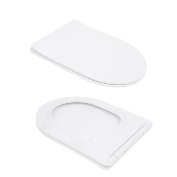 Унітаз підлоговий Qtap Leo Ultra Quiet 620×355×790 мм з сидінням Soft-close, White QTLEO27W49261 - 7 фото