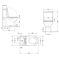 Унітаз підлоговий Qtap Aquarius Ultra Quiet 620×355×790 мм з сидінням Soft-close, White QTAQAW27W49262 - 1 фото