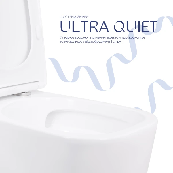 Унітаз підлоговий Qtap Aquarius Ultra Quiet 620×355×790 мм з сидінням Soft-close, White QTAQAW27W49262 - 4 фото