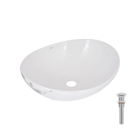 Раковина накладна Qtap Dove 415x340x140 мм, Marble, овальна, з донним клапаном QTDOV188SB49785