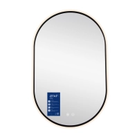 Дзеркало Qtap Scorpio (SC1) з LED-підсвічуванням Touch, з антизапотіванням, з димером, рег. темп. кольору (3000-6500K) Black QTSC500800 - 5 фото
