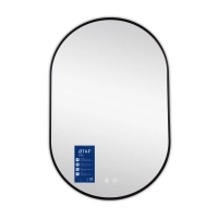 Дзеркало Qtap Scorpio (SC1) з LED-підсвічуванням Touch, з антизапотіванням, з димером, рег. темп. кольору (3000-6500K) Black QTSC600900 - 3 фото