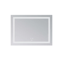 Дзеркало Lidz Kubis (KU1) 700х500 з LED-підсвічуванням Touch, з антизапотіванням, з димером, рег. яскравості LD78LF90448485 - 2 фото