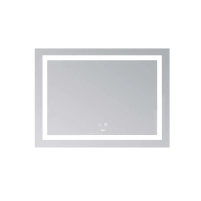 Дзеркало Lidz Kubis (KU1) 700х500 з LED-підсвічуванням Touch, з антизапотіванням, з димером, рег. яскравості LD78LF90448485 - 3 фото