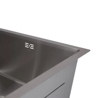 Мийка для кухні інтегрована під стільницю Lidz Handmade H4843 Brushed Steel 3,0/1,0 мм LDH4843BRU49441 - 5 фото