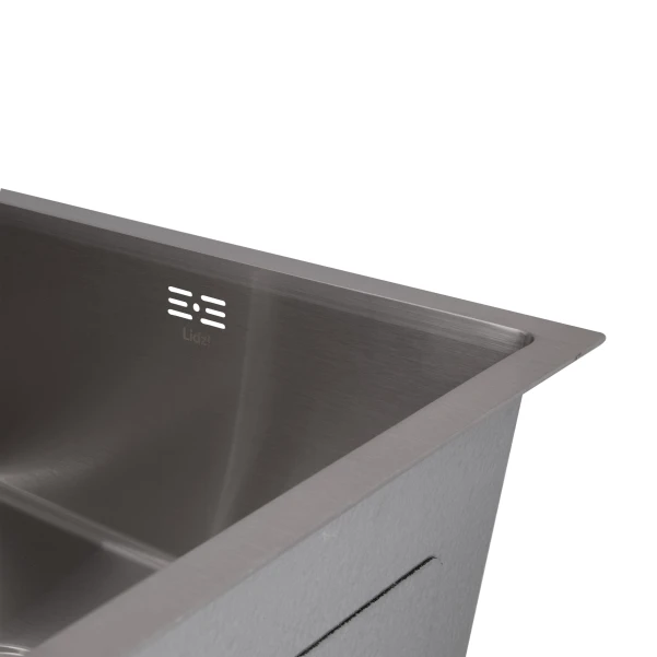 Мийка для кухні інтегрована під стільницю Lidz Handmade H4843 Brushed Steel 3,0/1,0 мм LDH4843BRU49441 - 5 фото
